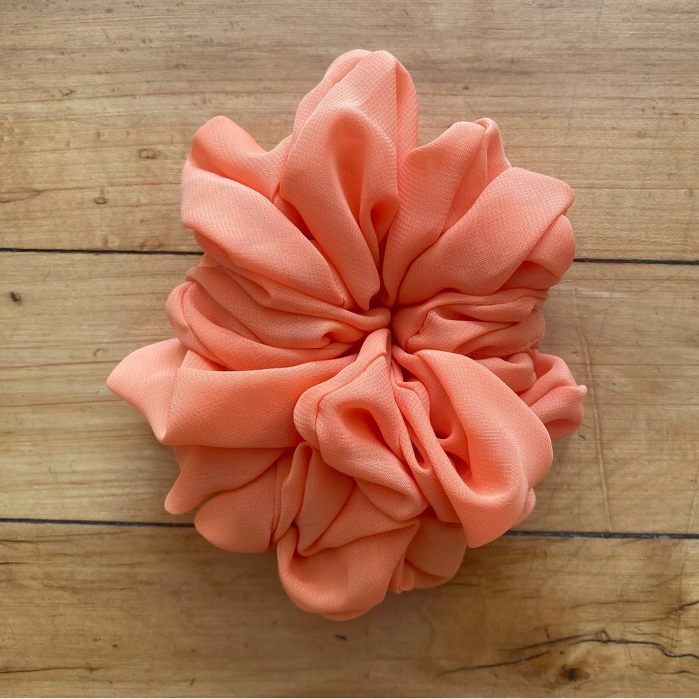 π§‘ Jumbo Orange Chiffon Scrunchie
